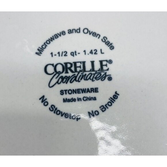 Corelle Coordinates CALLAWAY Green Ivy Stoneware 1.5Qt Tab Handle Casserole Dish - Picture 7 of 13